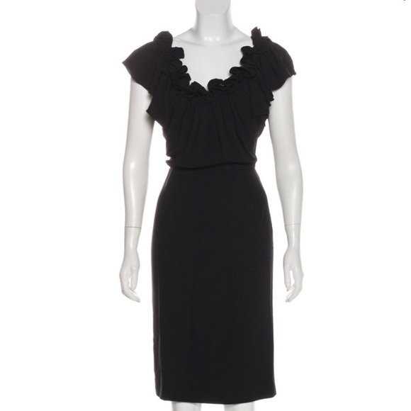 Dior Dresses & Skirts - DIOR Black Cocktail Dress W Ruffles